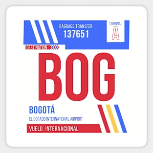 Bogota (BOG) Airport Code Baggage Tag Magnet